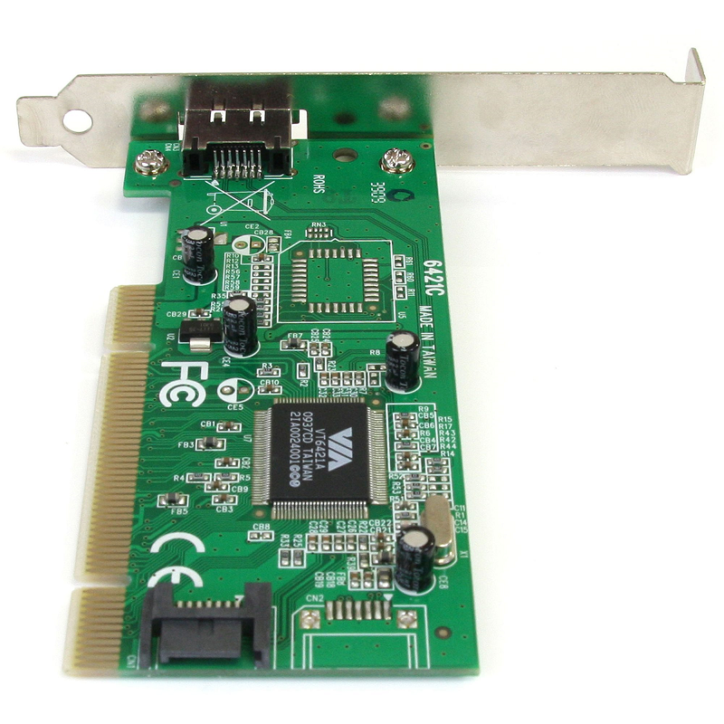 StarTech PCIESATA2I 1 Port eSATA + 1 Port SATA PCI SATA Controller Card w/ LP Bracket